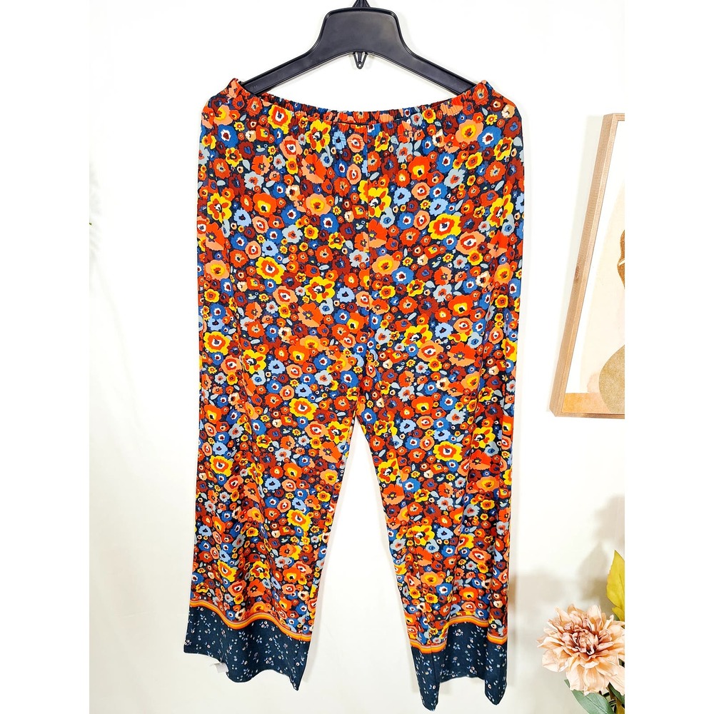 Melissa Paige Women's Floral Stretch Pants Large - Picture 3 of 5